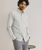 chemise grise rayé col sans bouton